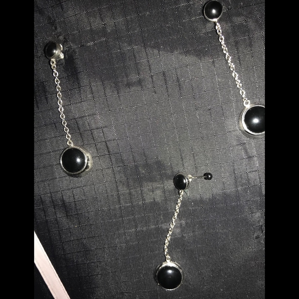 Black onyx and sterling silver